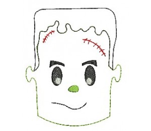 Stickdatei- Halloween Doodle Franky